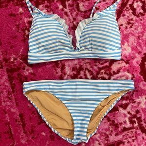 J. Crew Striped French Bikini